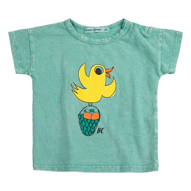 Camiseta Unwashed Bird Algodón orgánico | Verde