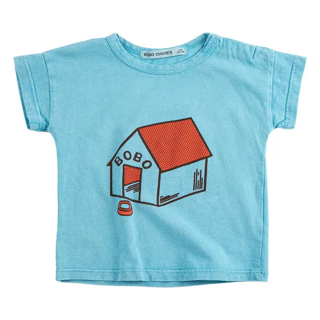 Camiseta para bebé de algodón ecológico Niche | Azul