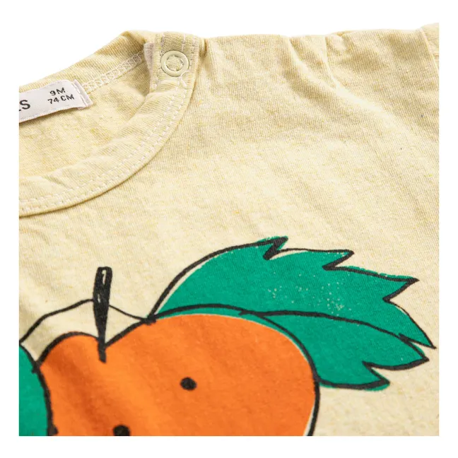 Camiseta naranja de algodón ecológico para bebé | Amarillo