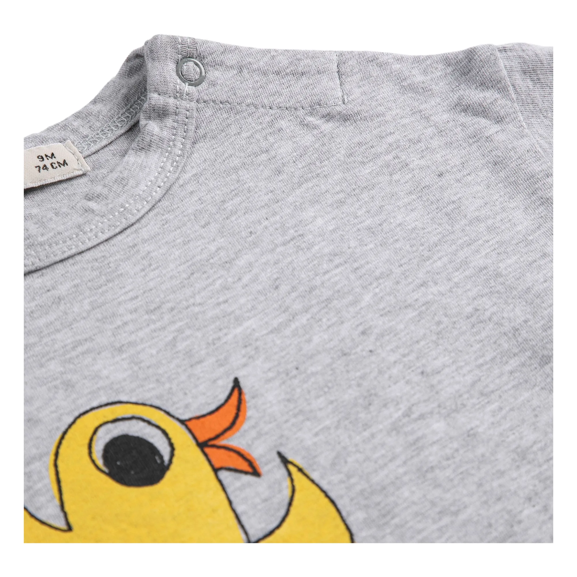 T-shirt Oiseau Coton Bio | Gris chiné- Image produit n°2