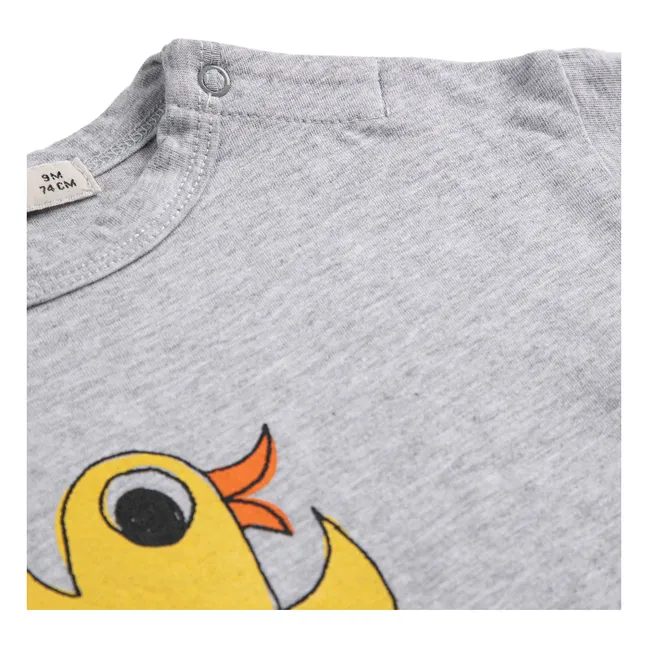 Camiseta Bird de algodón ecológico | Gris Jaspeado