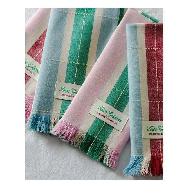 Serviettes de table en coton bio - Set de 2 | Rose