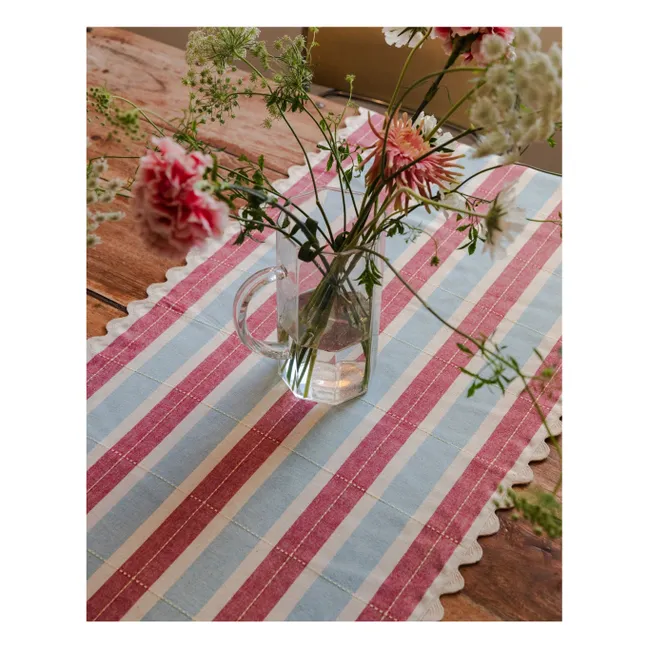 Organic cotton table runner | Burgundy