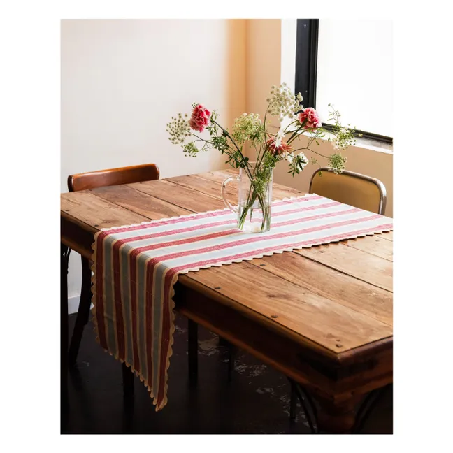 Organic cotton table runner | Burgundy