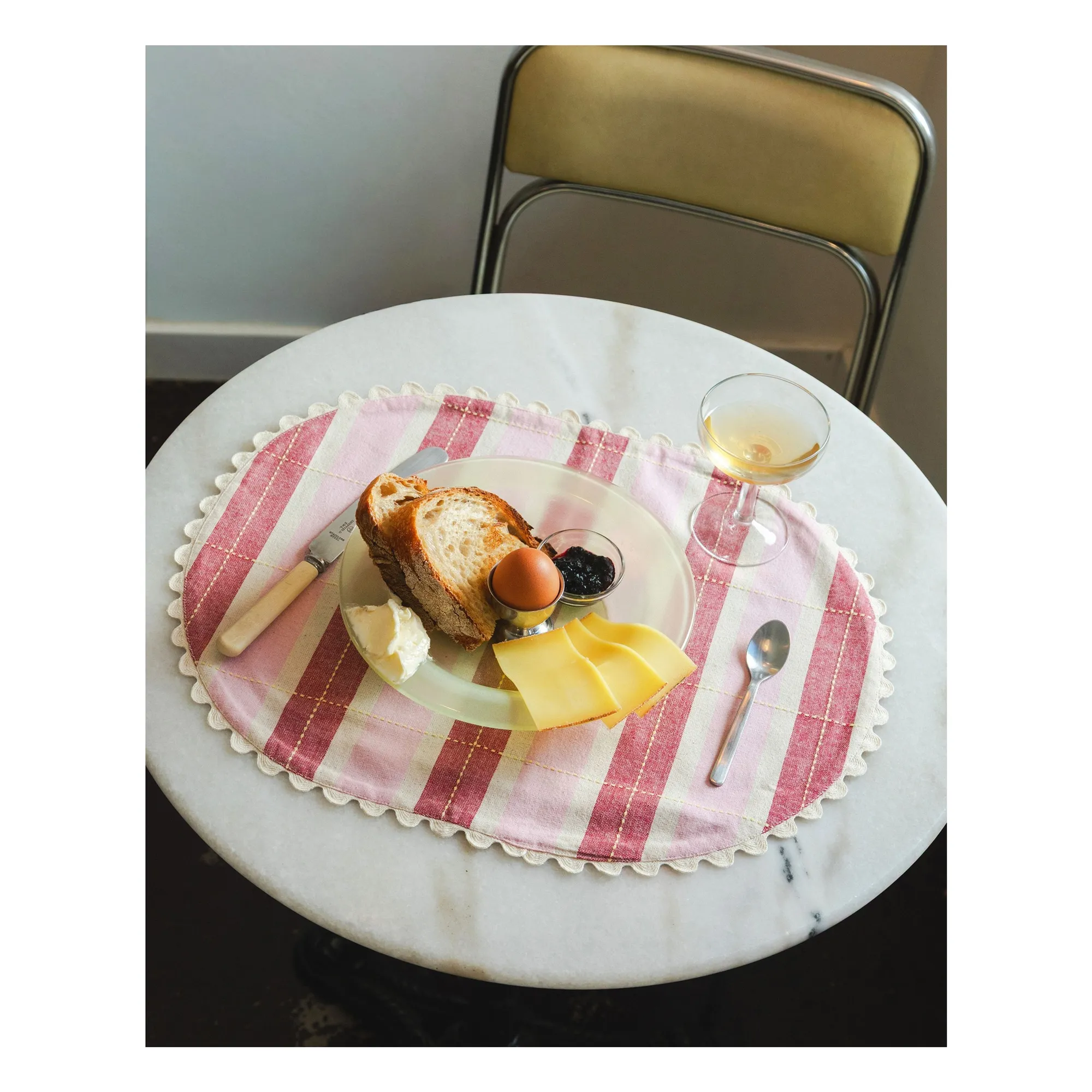 Sets de table en coton bio - Set de 2 | Rose- Image produit n°1