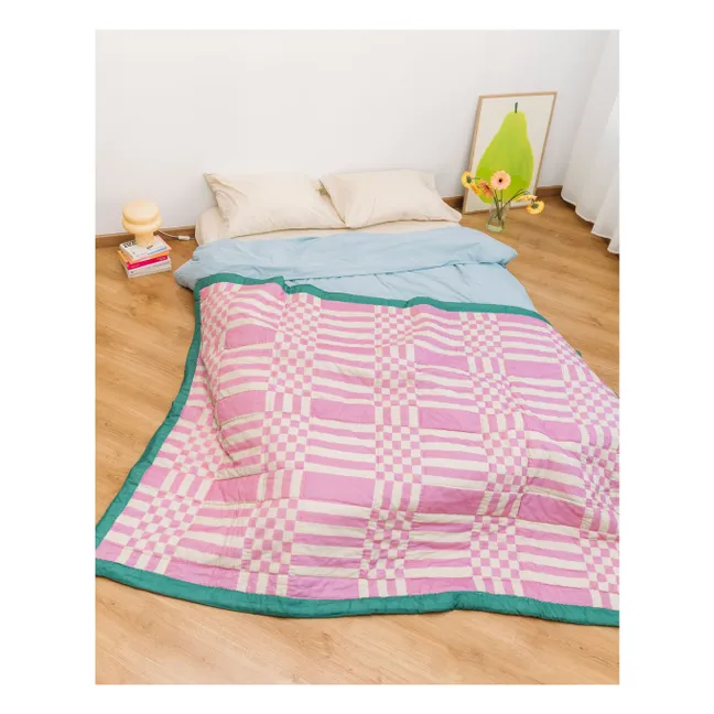 Checkered reversible throw | Pink