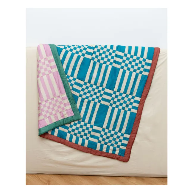 Checkered reversible throw | Pink