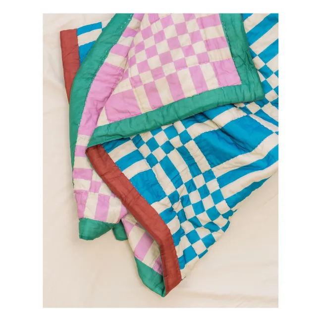 Plaid réversible Checkered | Rose