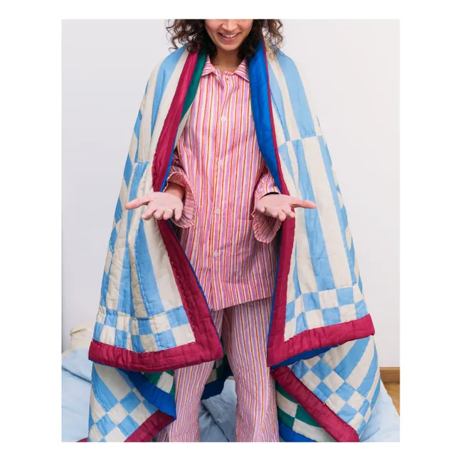 Plaid réversible Striped | Bleu