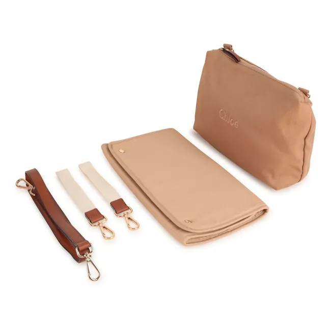 Logotipo del bolso cambiador | Beige rosado