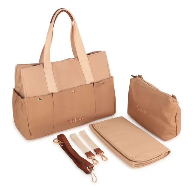 Logotipo del bolso cambiador | Beige rosado