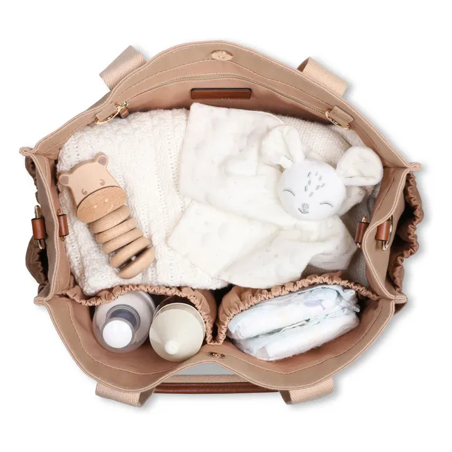 Logotipo del bolso cambiador | Beige rosado