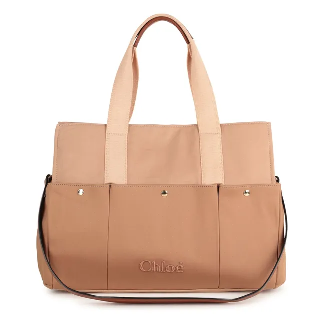 Logotipo del bolso cambiador | Beige rosado