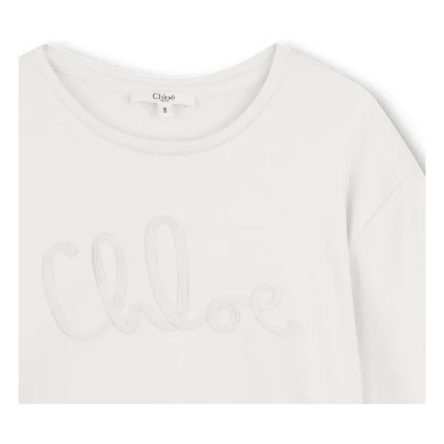 Camiseta con logotipo de algodón ecológico | Blanco