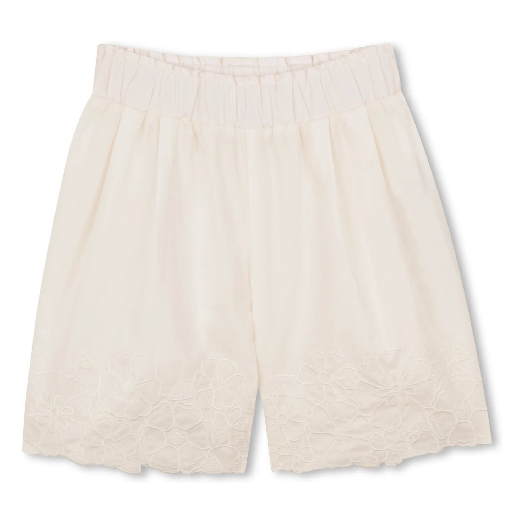 Chloé Ecru Organic Cotton Poplin Trousers