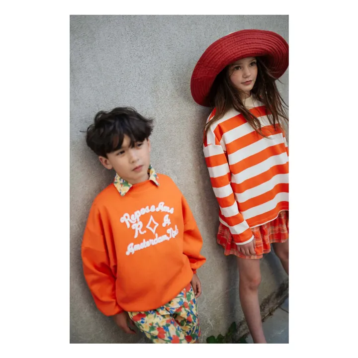 Sweat Crewneck Coton Bio | Orange- Image produit n°1