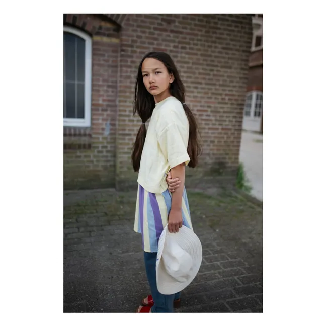 Blusa con botones de algodón orgánico | Amarillo palo