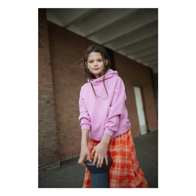 Carreaux Smocked Dress  | Coral