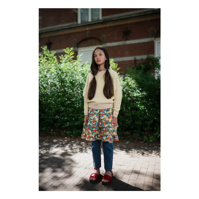 Pull Maille Rayé | Jaune pâle