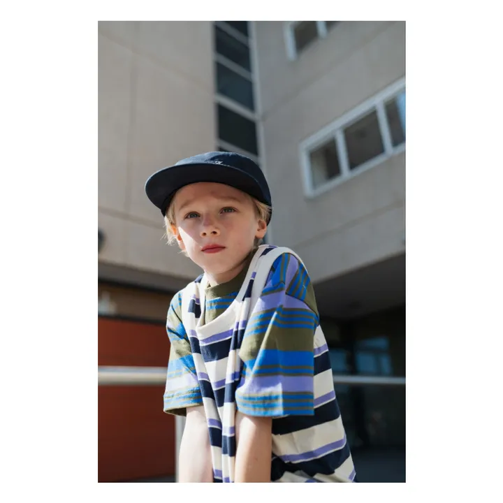 Camiseta de tirantes a rayas Algodón orgánico | Crema- Imagen del producto n°3