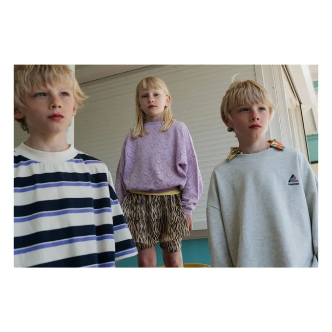 T-shirt Boxy Rayé Coton Bio | Crème