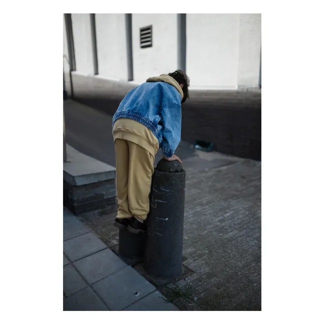 Organic Cotton Denim Windbreaker | Washed blue