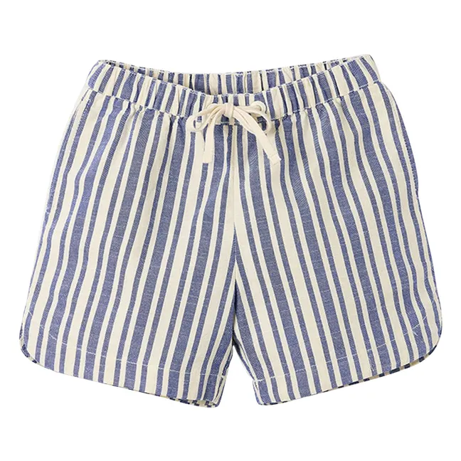Bermuda Cordon Rayé | Bleu Clair