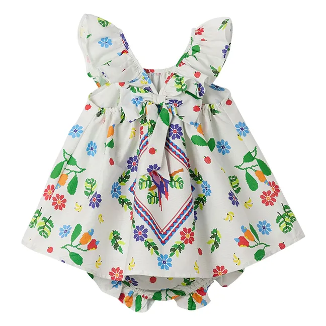 Pelele floral | Blanco