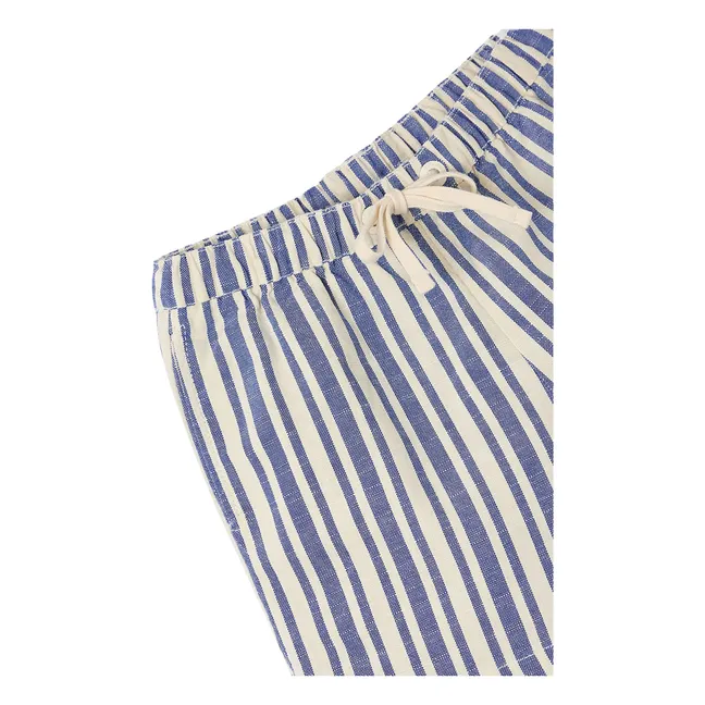 Bermuda Cordon Rayé | Bleu Clair