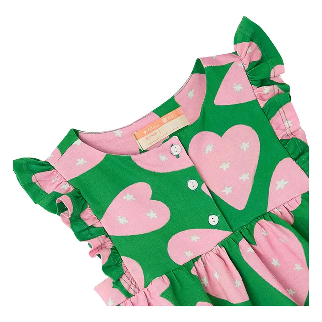 Barboteuse Coeurs | Vert