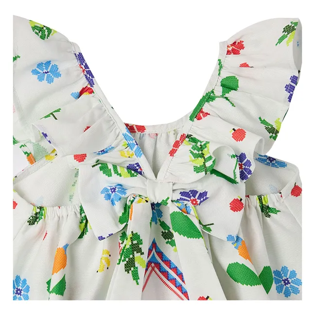 Barboteuse Fleurie | Blanc