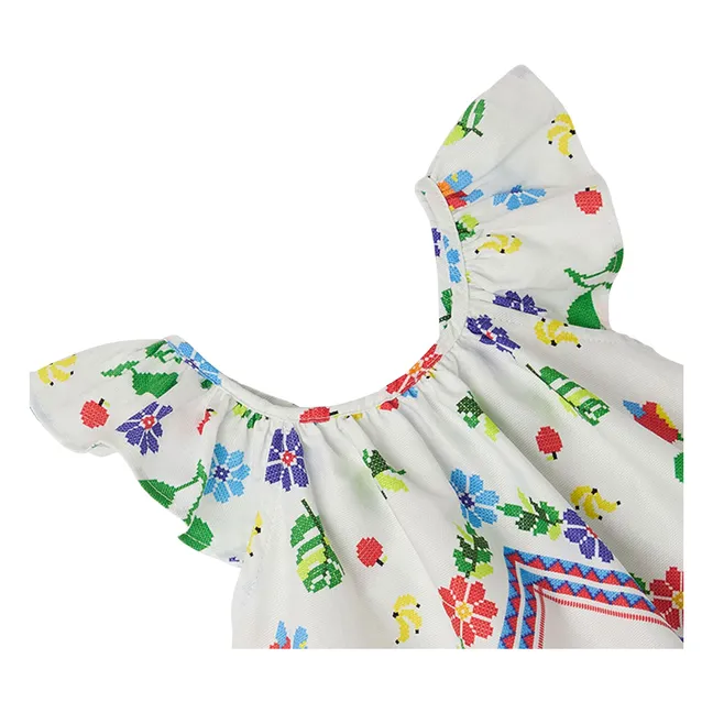 Barboteuse Fleurie | Blanc