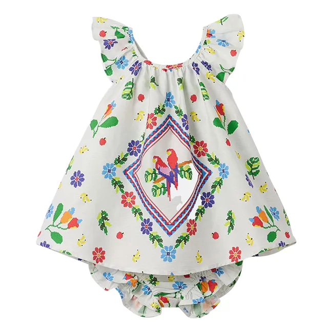 Pelele floral | Blanco