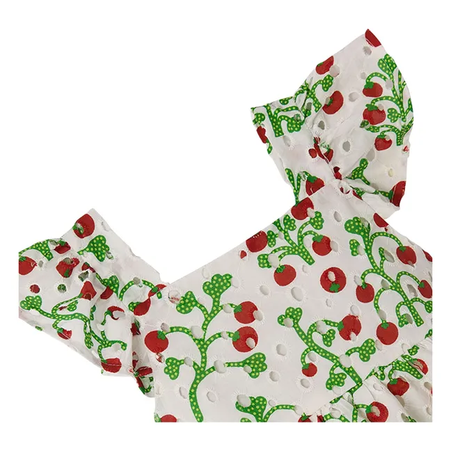 Robe Volants Tomates | Blanc