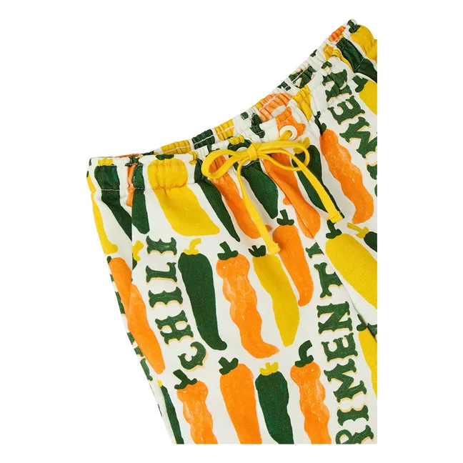 Peppers fleece shorts | Yellow