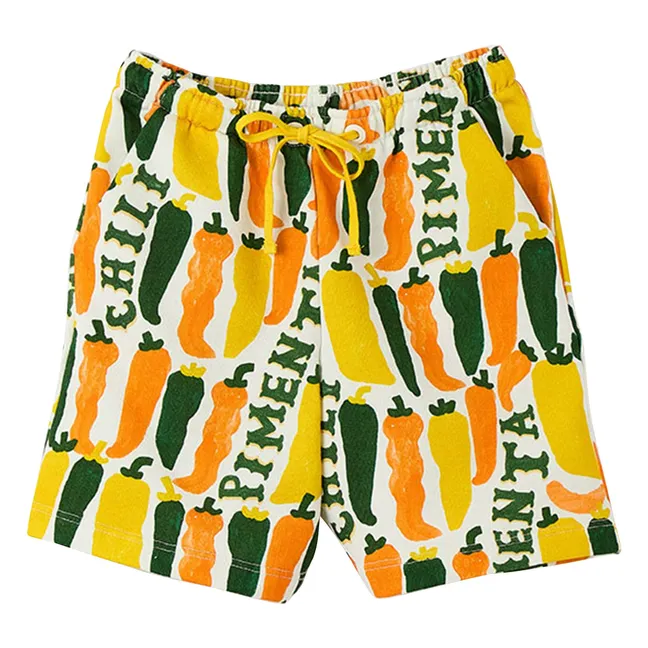 Peppers fleece shorts | Yellow