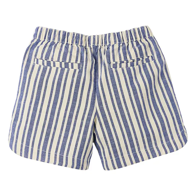 Bermuda Cordon Rayé | Bleu Clair