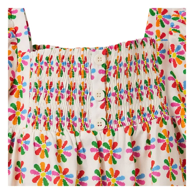 Vestido Midi de manga abullonada Windmill | Blanco