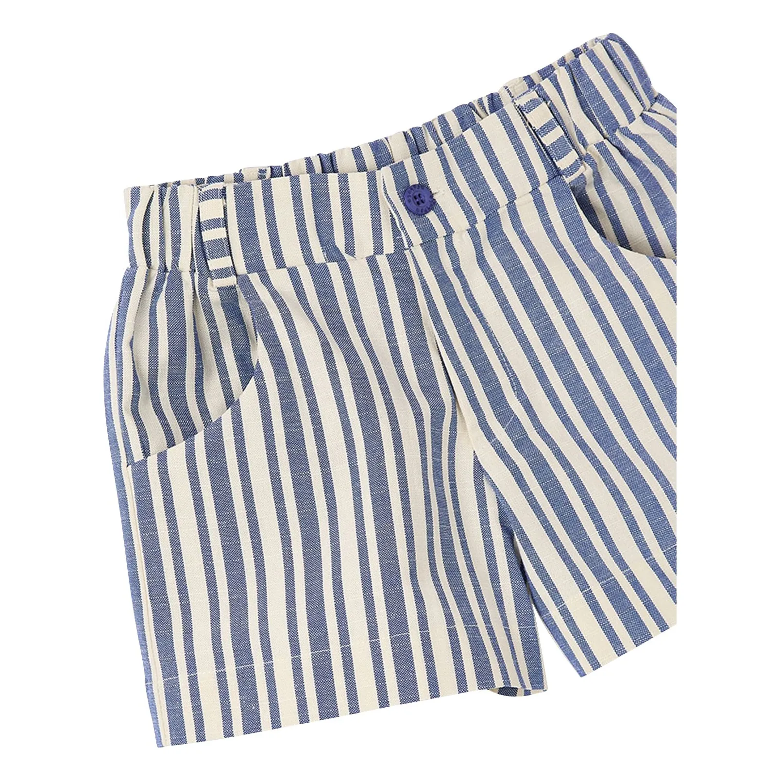 Short Large Rayé | Bleu Clair- Image produit n°2