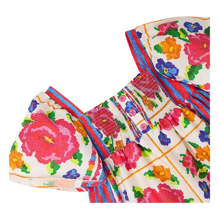 Vestido de flores con mangas acampanadas | Rosa- Imagen del producto n°3