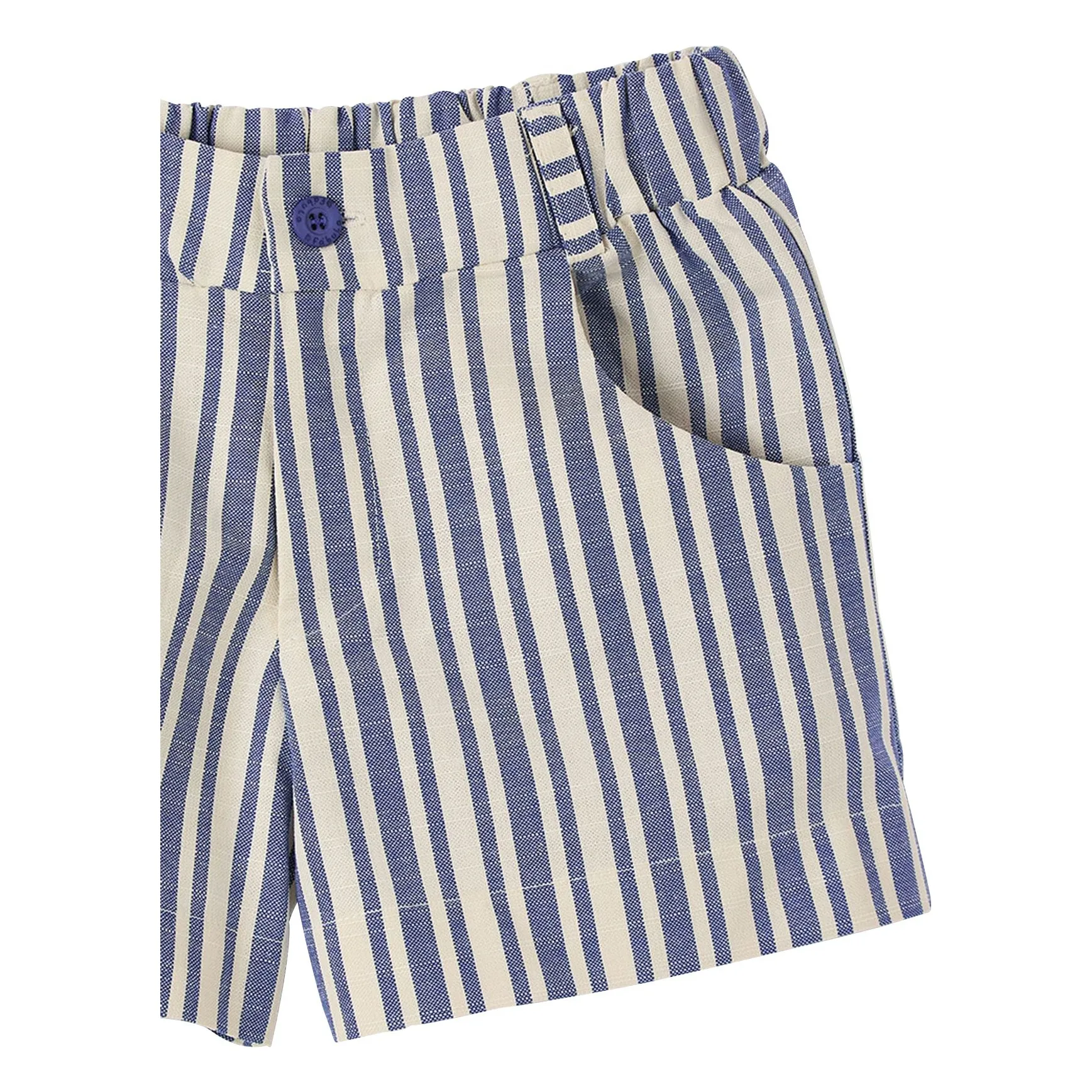 Short Large Rayé | Bleu Clair- Image produit n°1