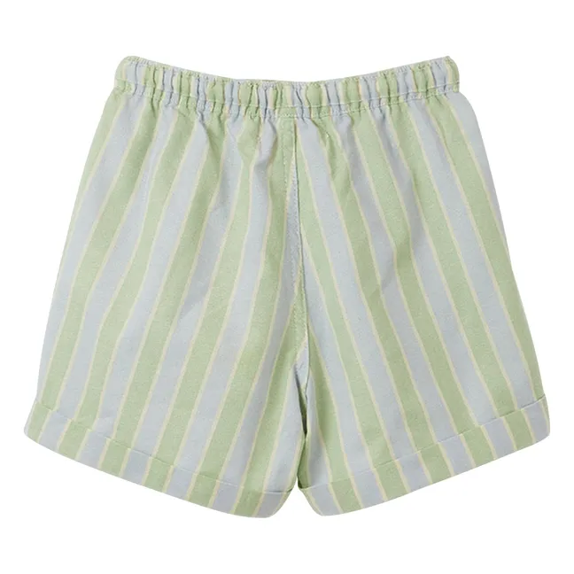 Striped Bermuda Shorts | Pale green