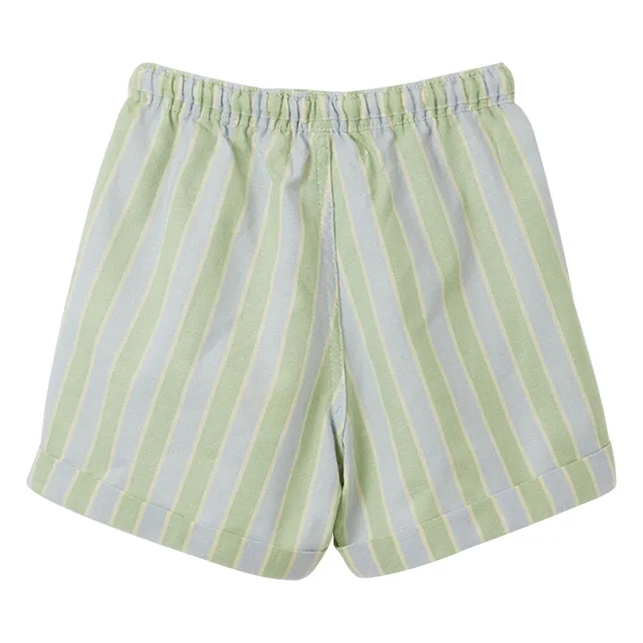 Bermudas de cordón a rayas | Verde Pálido- Imagen del producto n°5
