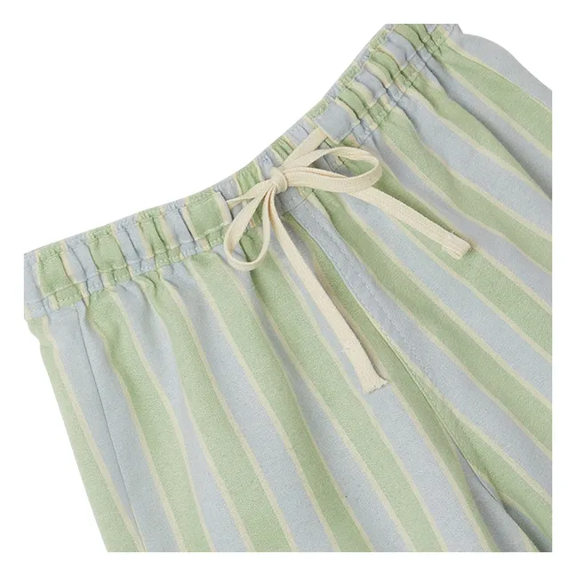 Striped Bermuda Shorts | Pale green