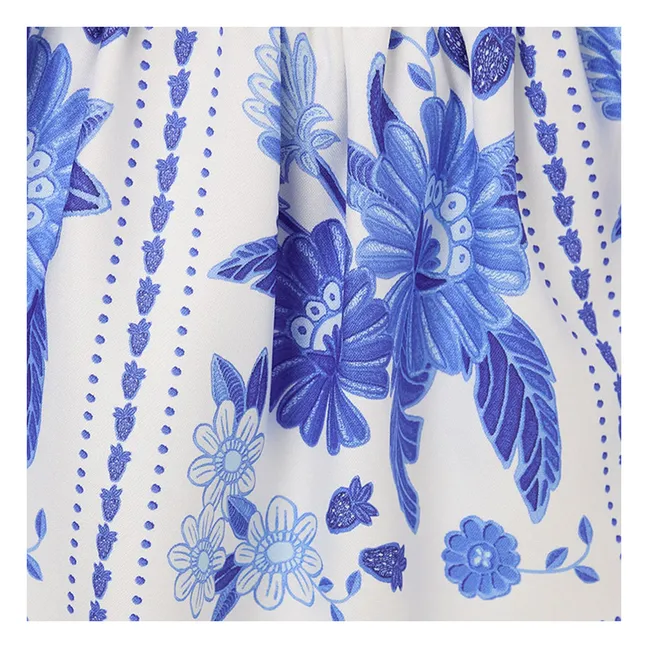 Robe Cut Fleurs | Bleu