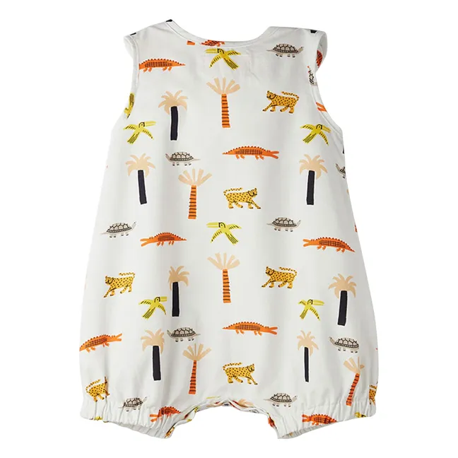 Barboteuse Jungle | Blanc