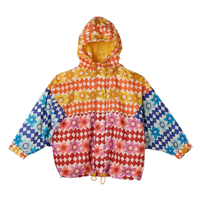 Cortavientos Damier Flower | Naranja