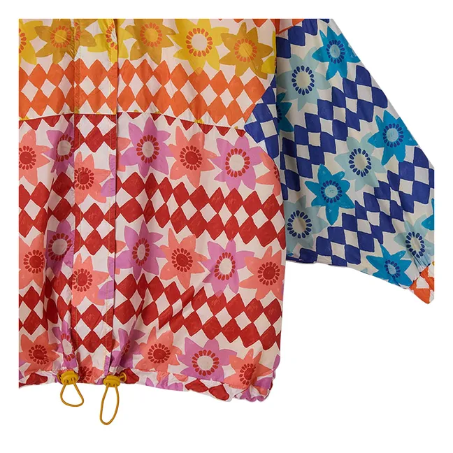 Cortavientos Damier Flower | Naranja