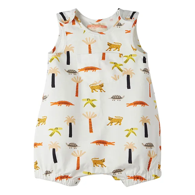 Barboteuse Jungle | Blanc