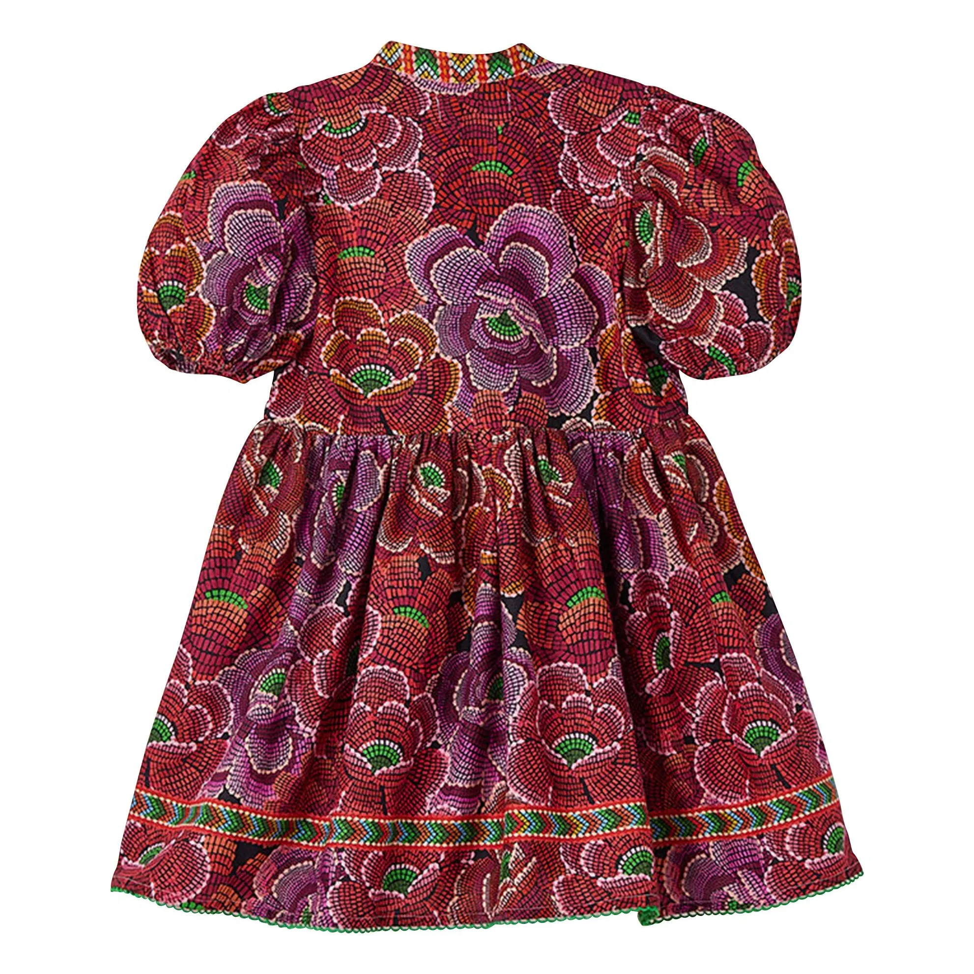 Robe Nina Fleurie | Rouge- Image produit n°5